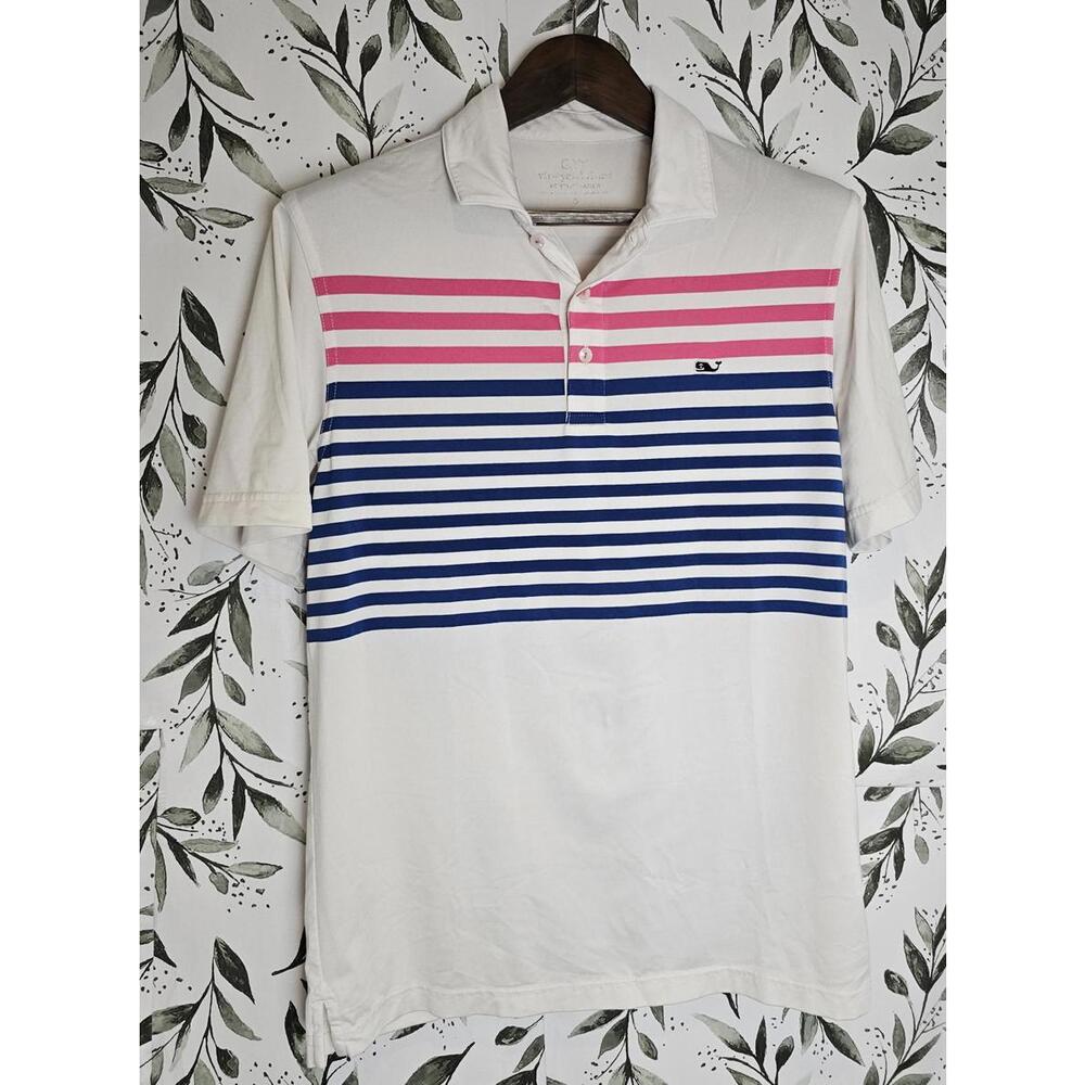 Vineyard Vines Shirt White Mens Size M Polo Prima